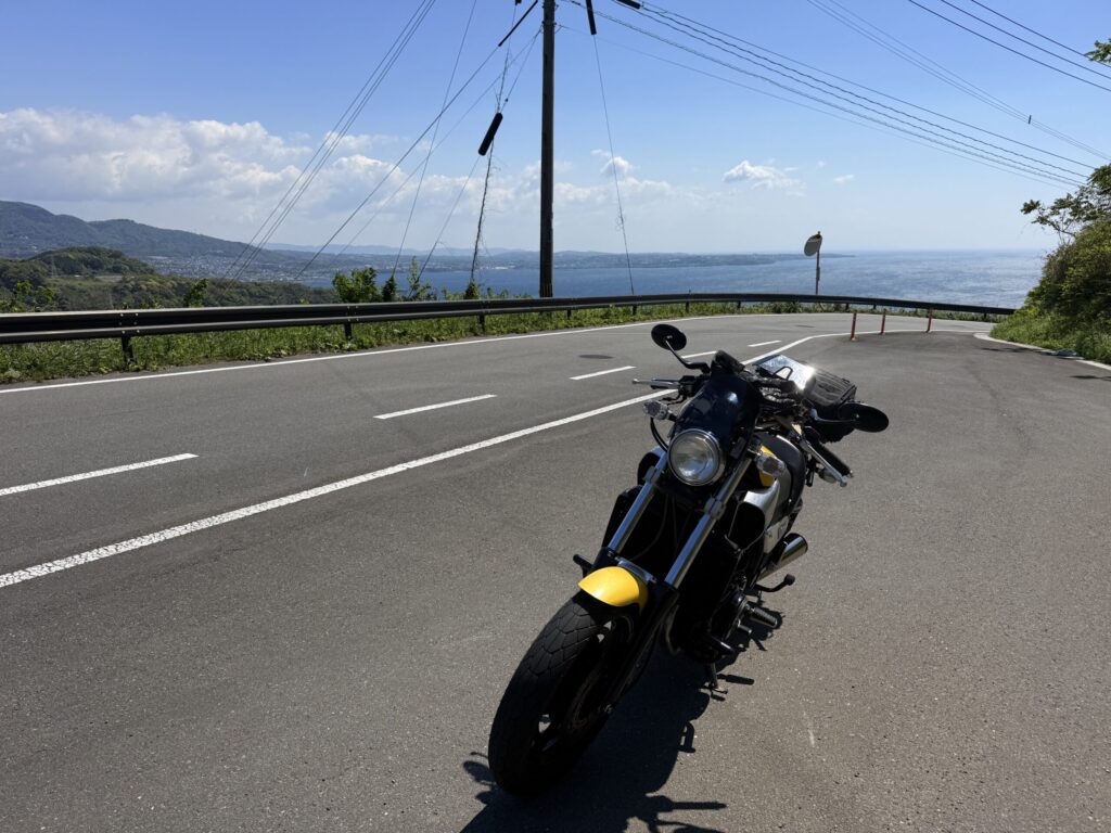 別府湾を見下ろす絶景スポットとVMAX1200